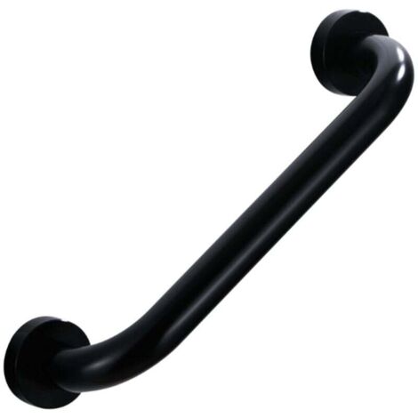 Barre de maintien poignée de maintien sécurité bain wc douche enfant femme personne âgée 30 cm noir (1/5)