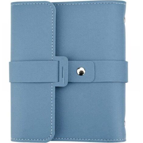 (Bleu) Rangement Boucle d'oreille,Presentoir Boucle d'oreille,Boite a Bijoux Femme,Rouleaux de Bijoux pour Le Voyage en Cuir PU,Un Petit Livre pour Garder vos Boucles D'oreilles en Sécurité (1/5)