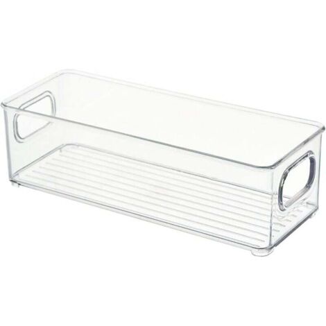 Petite boîte de rangement en plastique avec poignée, utilisée pour organiser divers objets, 1 paquet, transparent, 25,5107,5 cm (1/5)
