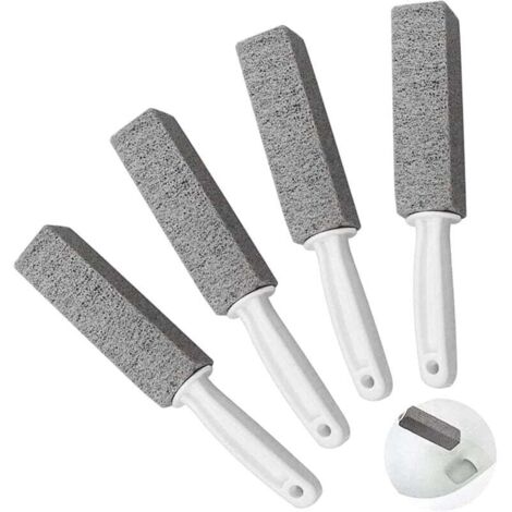 4 Pcs Brosse de Nettoyage Pierre Ponce, Pierre de Nettoyage en Pierre Ponce Avec Poignée Nettoyant Pour Dissolvant de Cuvette de Toilette Taches de Brosse et Dissolvant Danneau Pour Eau Dure (1/5)