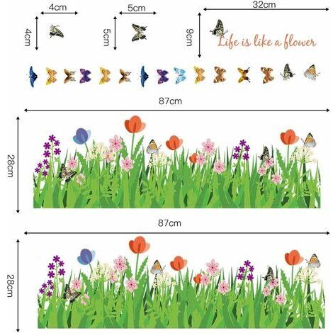 Sticker Mural Sticker Nature Fleurs Aux Papillons, Décoration Murale – Série-Golo Stickers Muraux Sticker Mural Sticker Nature Fleurs Aux Papillons, Décoration Murale – Série-Golo Stickers Muraux