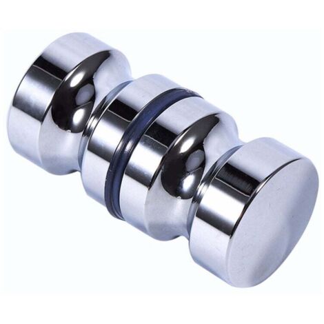 Bouton de Porte de Douche Poignée de Porte Rondes en Alliage D'aluminium pour Salle de Bain Porte en Verre Porte Coulissante (1/5)