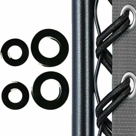 Corde de rechange, 4 cordes élastiques universs en dent pour chaise pliante et inclinable à gravité zéro, chaise lone de jardin, chaise lone, chaise lone (noir) (1/5)