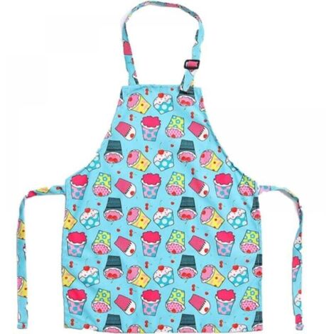 Tablier en toile de dessin animé pour enfants, sangle de cou réglable, tablier pour enfants, pour la cuisine, la pâtisserie, la peinture (1/5)