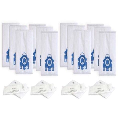 Lot De 10 Sacs Aspirateur Miele GN + 4 Moteurs Et 4 Filtres - Compatible Classic C1, C2, C3, S2, S5, S8
