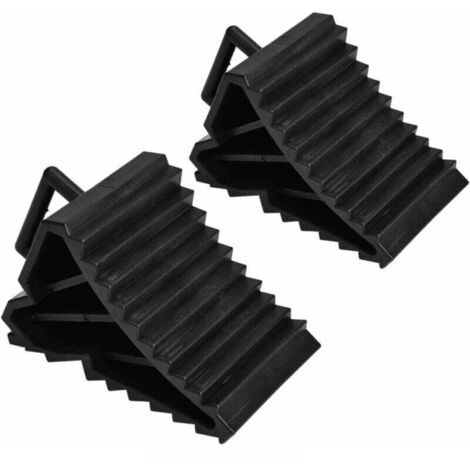 Cales - 2pcs voiture de bloc anti-dérapant, pneus d'arrêt Block, pneus Slip Stopper, arrêt Cales l'alignement des roues Bloc des pneus de soutien for Pad Car Truck Trailer (1/5)