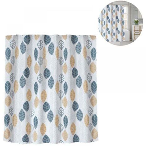 180200cm Rideau de douche en polyester épais imperméable à l'eau en tissu polyester rideaux de douche imperméables pour salle de bain lavable en machine (1/5)
