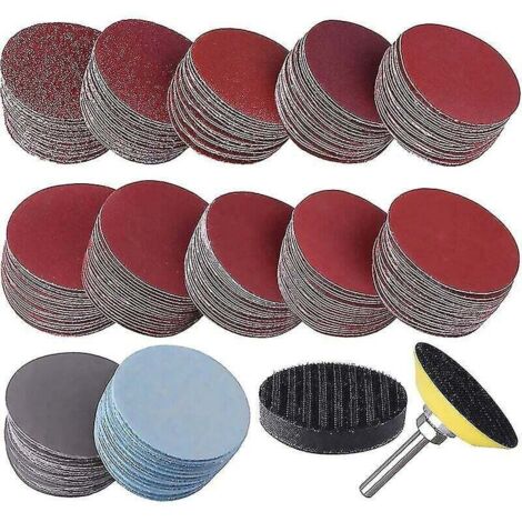 300 pièces disques abrasifs 50mm disques abrasifs grain 80 100 180 240 600 800 1000 1200 2000 3000 (1/5)