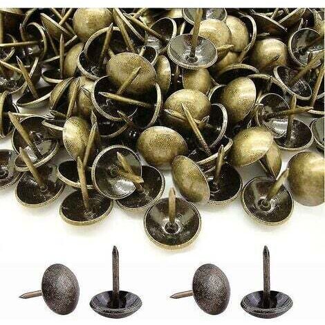 500 pièces clous à tapissier, tapisserie d'ameublement décorative robuste 17x11 Mm (1/4)