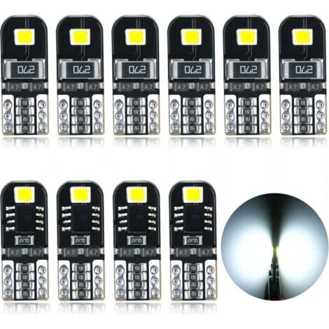 Ampoules T10 LED CANBUS 12V Blanc Pas De Polarité Conçu W5W Wedge Intérieur De Voiture Lumière Dôme Feux De Plaque D'immatriculation (1/5)