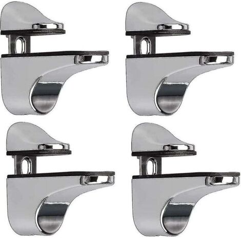 Adjustable Glass Shelf Bracket, 4 Pcs Glass Shelf Bracket, Wall Mounted Glass Clamp, Glass Shelf Bracket, For Glass Shelf (1/5)