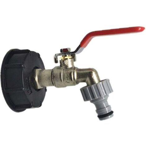 Adaptateur de réservoir de robinet Ibc, fourre-tout en laiton, adaptateur de vidange de qualité alimentaire 1/2 (1/5)