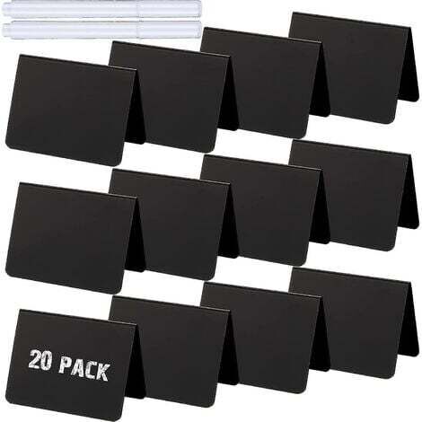 20 Pieces Mini Chalkboard Signs A-shaped Chalkboard Tables Buffet Tags Pvc Gift (1/3)