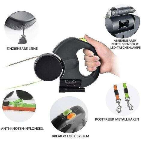 Double Retractable Leash For 2 Dogs (1/2)