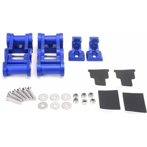 Keenso Loquets de Capot de Moteur de Voiture, Pièces de Fixation de Capot de Capot de Moteur en Alliage D'aluminium CNC de Voiture pour JK JKU 2007-2018 pour Sports/Sahara/Rubicon(Bleu) (1/5)