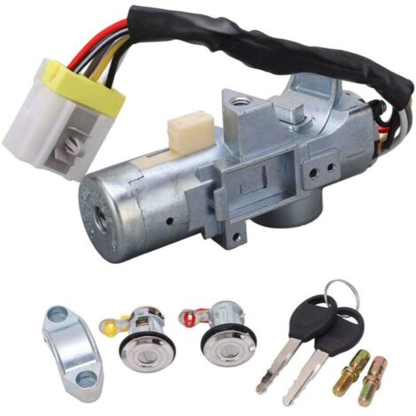 Commutateur de verrouillage de démarrage de voiture avec verrouillage automatique 2 clés de remplacement pour Navara D22 19972006 (1/5)