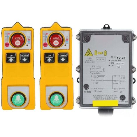 CA 220V Palan Industriel Cran TéLéCommande Sans Fil ÉTanche ÉLectrique Ascenseur Palan Radi Transmetteur RéCepteur pour Pont Grues 328.1ft (1/5)