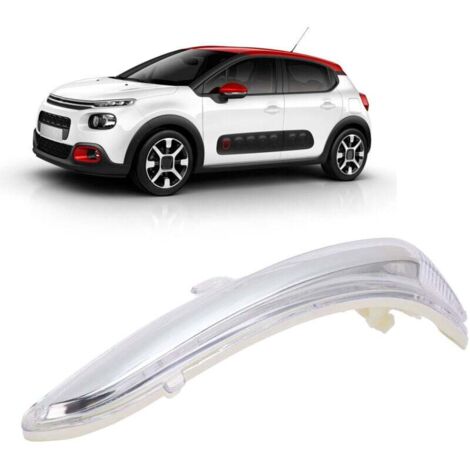 Rétroviseur Latéral Gauche Clignotant Logement Clignotant Coque de Remplacement pour Citroen C3 C4 Peugeot 208 2008 OE : 1607512680