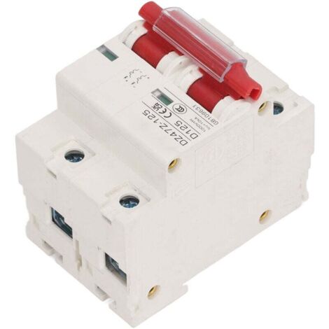 Disjoncteur Miniature DC MCB 2P 125A 600V - Isolateur Solaire PV Pour Système Photovoltaïque Sur Rail DIN