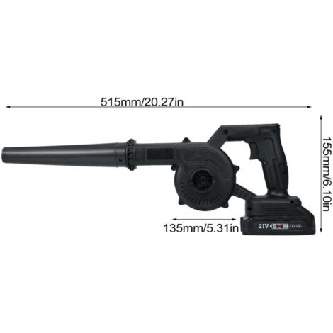 Souffleur De Feuilles Sans Fil 21V - 2 Batteries, Léger, 200 Km/h - Parfait Pour Jardin, Allées, Terrasses