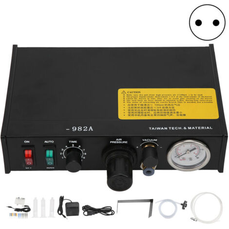 Distributeur de Colle, Machine de Remplissage Automatique de Colle AC220-240V 982A Contrôleur de Distribution de Haute Précision pour L'électronique, L'éclairage(EU Plug) Pistolet à colle (1/5)