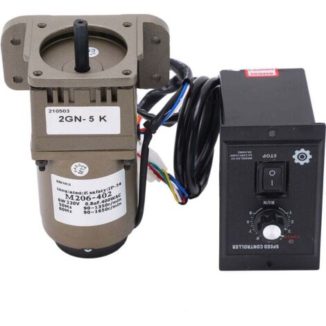 Vitesse réglable de décélération de moteur à engrenage asynchrone monophasé AC 220V 6W (5K) (1/5)