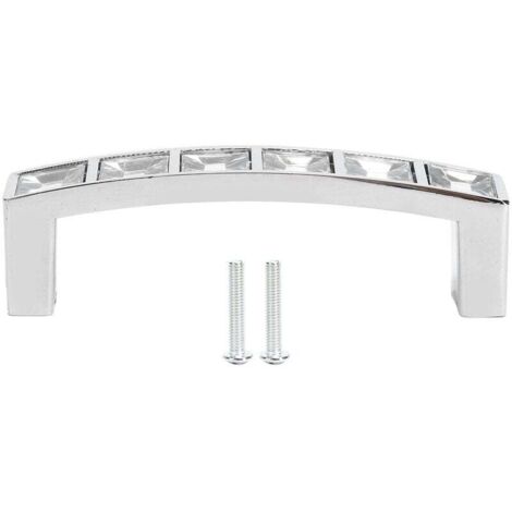 Poignée en cristal moderne simple armoire porte diamants Double trou poignée tiroir tirer (1/5)