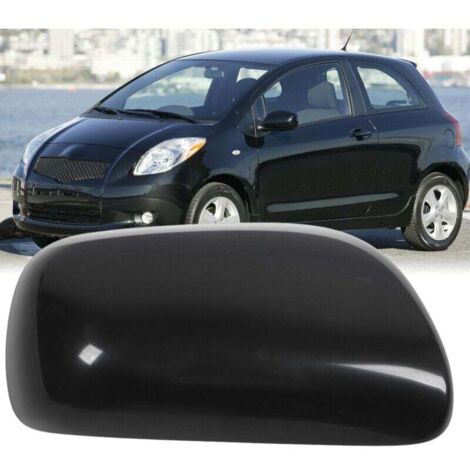 Cache Rétroviseur Latéral Gauche Brillant Noir Et Blanc Pour Toyota Yaris 2012-2020 - Capuchon Miroir Extérieur Élégant Et Sportif