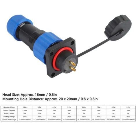 Connecteur Industriel Étanche SD13 6 Broches IP68 – Prise Mâle/Femelle Robuste Pour Énergie Solaire, Aviation Et Équipements Extérieurs