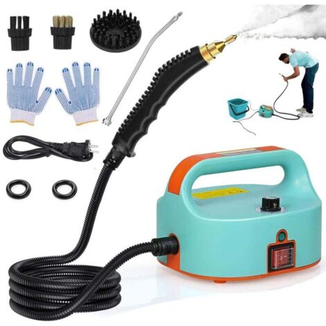 1500W Nettoyeur vapeur portable haute pression 50-400 ml/min, 3,5 bars, nettoyeur vapeur à main avec 3 têtes de brosse pour la maison, la cuisine, les tapis, le canapé