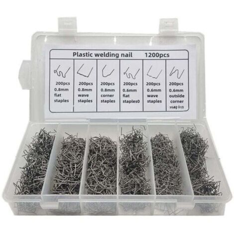 Clous de Soudage en Plastique Thermofusibles, Clous de Rparation en Plastique pour Pare-chocs de Voiture avec Bote Adquate pour Agrafes Chaudes Autres pièce de rechange pour voiture (1/5)