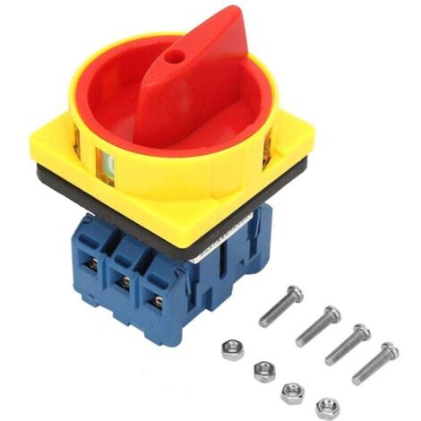 Interrupteur De Disjoncteur 25A / 32A Commutateur Inverseur Interrupteur D'alimentation Interrupteur Marche/Arrêt Triphasé à 3 Pôles à Came Rotative Protéger L'interrupteur De Disjoncteur(32a)