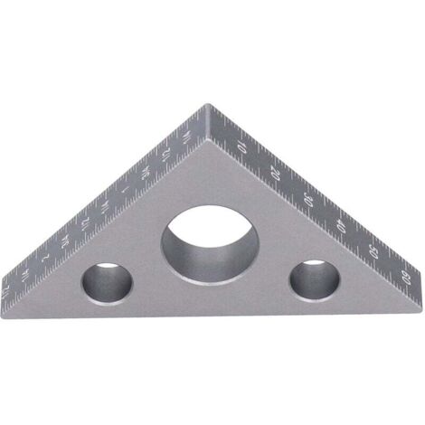 Règle Triangulaire Argent Épaissir Alliage D'aluminium Haute Hardnes Aluminium Épaissie Alliage Hauteur Règle Métrique et Impérial Outil De Mesure Du Bois (1/5)