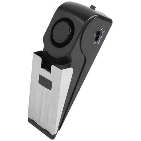 Jeffergarden Butée de Porte 120 dB, Butoir de Porte Alarme Système D'alarme Portable en Forme de Cale Système D'alarme de Sécurité sans Fil Petite Taille Alarme Capteur pour la Maison/Appartement/Bure (1/4)