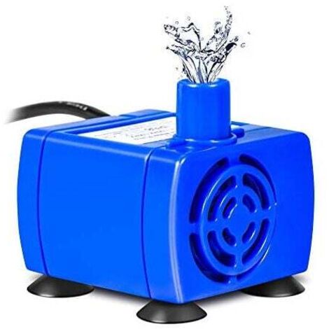 Pompe Eau Submersible pour Fontaine pour Animaux, 12V Mini Pompe Eau, Pompe Eau de Remplacement avec cble d'alimentation de 1,8 m, pour la Plupart des fontaines Fleurs (1/5)