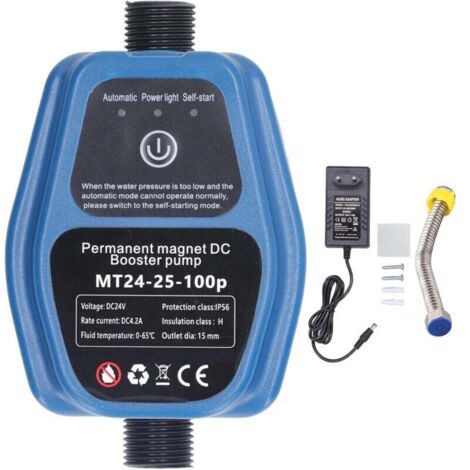 Pompe de Surpression 100W ABS Pompe de Surpression D'eau Domestique pour évier de Cuisine Douche DC24V Prise Ue AC100-240V