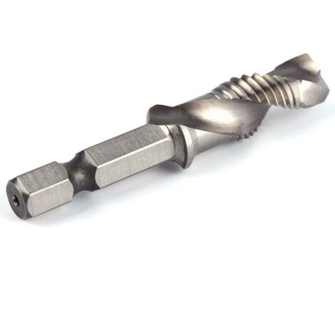 Foret Taraudeur M10, Foret à Queue Hexagonale 1/4" HSS Pour Tarauder Dans Le Bois, Le Plastique Et L'aluminium, Foret Combiné M10 Et Mèche De Taraud (1/5)