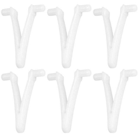 6pcs Piscine d'approvisionnement Papillon v Clip pour Piscine Spa Brosse Feuille râteau Feuille Skimmer tête d'aspirateur pour Nettoyage de Piscine (1/5)