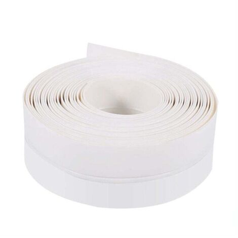 Bande d'étanchéité autocollante en caoutchouc de silicone pour porte et fenêtre - 3,5 cm de large - Étanche - Coupe-vent - Anti-poussière - Insonorisant - 5 m (blanc) (1/5)