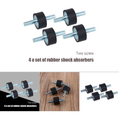 4 Amortisseurs Anti-Vibrations M8 30x20mm | Supports Caoutchouc Pour Compresseur, Moteur, Pompe à Eau, Soudeuse