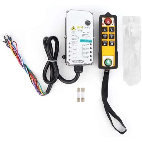 AC220V Contrôleur de Palan Monocommande Grue Télécommande 800 MHz Industrielle Électrique Bouton-Poussoir Switche (1/5)