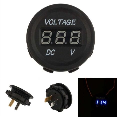 Prise de Voltmètre 12V-24V Voiture Moto LED DC Affichage Numérique Tension Compteur Voltmètre Étanche Compteur ZY Accessoire