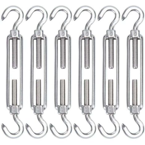 Crochet de Ridoir 3 Pcs Tendeur M8 Tendeur de fil en Acier Inoxydable Crochet de Verrouillage de