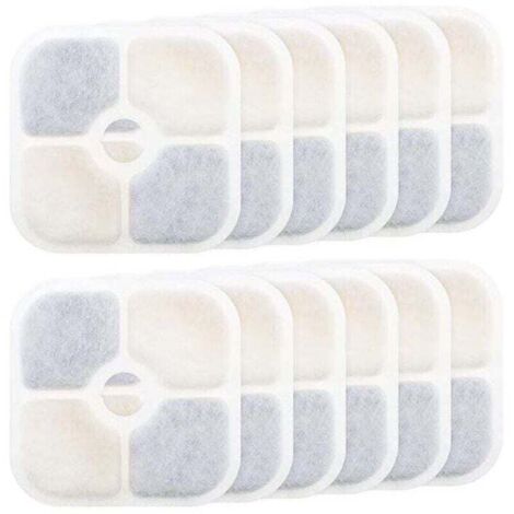 Filtres de fontaine à eau 12 pièces - pour Catit PIXI 43717 - Filtre à charbon actif - Haute qualité - Purifiant - Recharge - Filtres de fontaine pour animaux de compagnie - Rectangle - Fontaine pour (1/5)