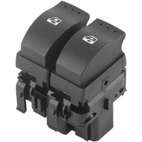 Interrupteur bouton lève-vitre 10 broches compatible,Commande de fenêtre électrique Double bouton pour Clio II 2 8200 060 045, (1/5)