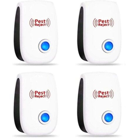 Répulsif Ultrason Anti-Rongeurs Insectes,Repulsif Moustique,Repulsif Anti Mouches Electrique Appareil Répulsif Souris Interieur,Moustique,Cafard,Fourmi,Araignée,100% Inoffensif (4 Paquets)-- (1/5)