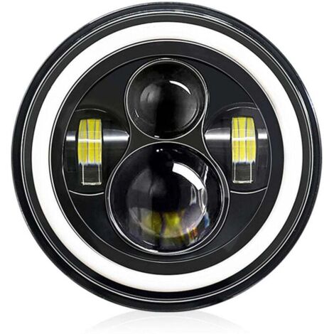 SNQ – Phare LED 7 pouces pour voiture et moto – 140W 14 000 lm – Feux de croisement, feux de route, clignotants – Étanchéité IP67