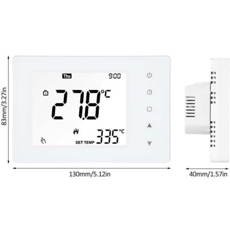 Le thermostat intelligent 5A prend en charge la programmation hebdomadaire WiFi écran tactile LCD TP818WHPW blanc-- (1/5)