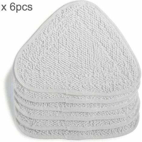 6X Housses de rechange pour Vileda Steam Steam Cleaner Housse de rechange 100 Hot Spray Mop, Family Pack, Blanc, (1/4)
