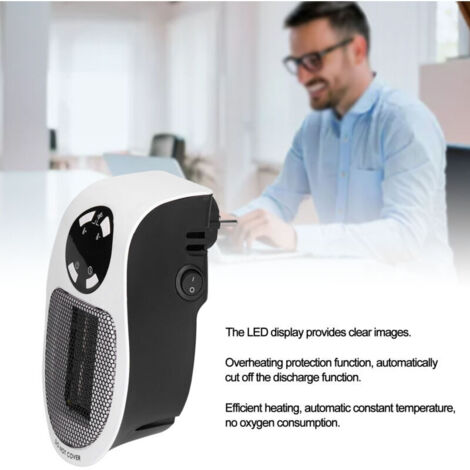 Mini Radiateur Mini radiateur électrique 500W, noir et blanc, Portable, mural, pour la ...